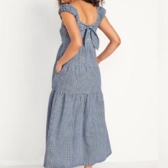 Old Navy Tiered Seersucker All-Day Maxi Dress Size 3X - Picture 2 of 10